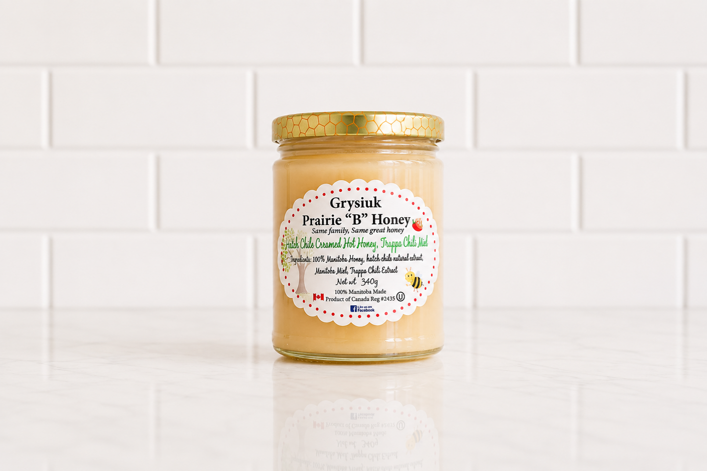 Grysiuk Honey 340g Hatch Chile Creamed Hot Honey