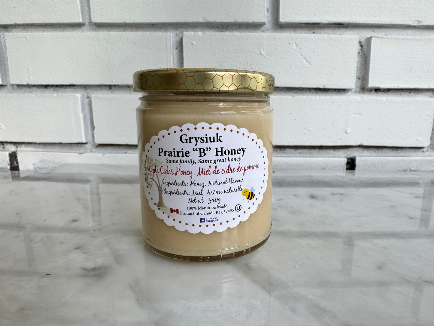 Grysiuk Honey 340g Apple Cider