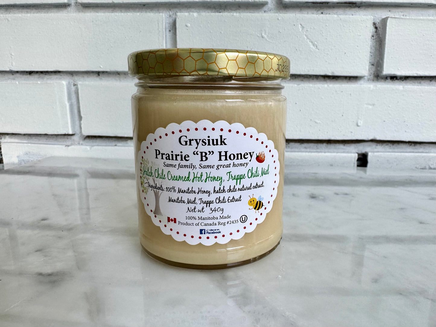 Grysiuk Honey 340g Hatch Chile Creamed Hot Honey