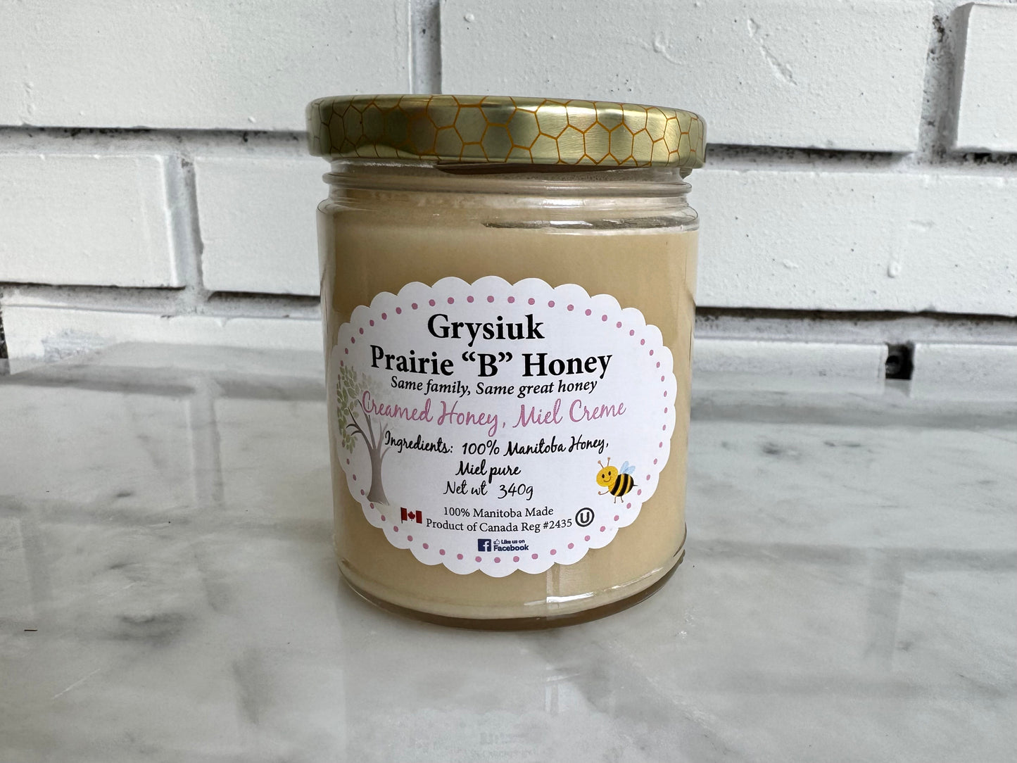 Grysiuk Honey 340g Creamed Honey