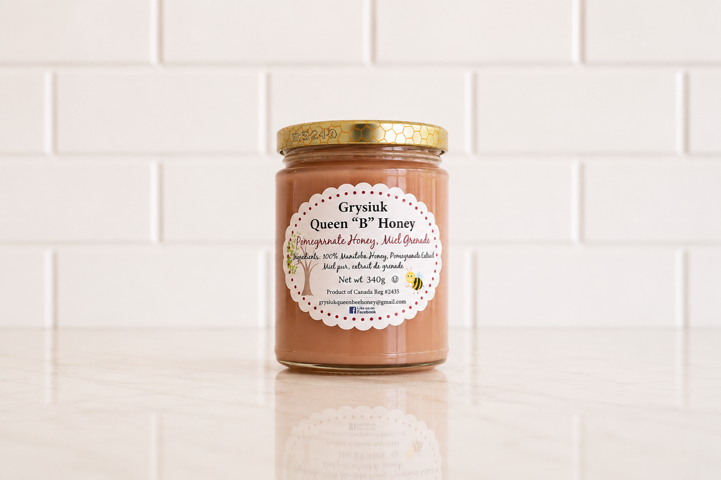 Grysiuk Honey 340g Pomegranate